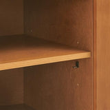 Crosley Furniture Dempsey Record Player Cabinet Vinyl Storage and Display Mid-Century Modern Turntable Stand, Walnut Crosley Furniture