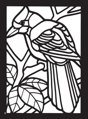 Birds Mini Stained Glass Coloring Book (Dover Little Activity Books: Animals) Dover Publications