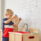 ECR4Kids Play Kitchen Sink, Wooden Playset, Natural ECR4Kids