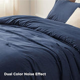 Bedsure Twin/Twin XL Comforter Set - Navy Soft Bedding for All Seasons, Cationic Dyed Bed Set, 2 Pieces, 1 Twin Size Comforter (68"x88") and 1 Pillow Sham (20"x26"+2") Bedsure