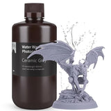 ELEGOO Upgraded Water Washable 3D Printer Resin 2.0, 405nm UV-Curing 3D Resin with Lower Shrinkage and Higher Precision for LCD 3D Printing Gray 1000g ELEGOO