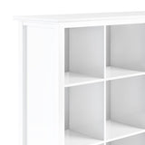 SIMPLIHOME Artisan SOLID WOOD 43 Inch Transitional 9 Cube Bookcase and Storage Unit in White, For the Living Room, Study Room and Office SIMPLIHOME