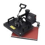 8 in 1 Heat Press Dual Digital Control 360 Degree Swivel Heat Press Machine Multipurpose Combo Kit Sublimation Heat Press Machine for T Shirts, Mug, Hat, Plate, Cap, 29X38CM YAOBAO