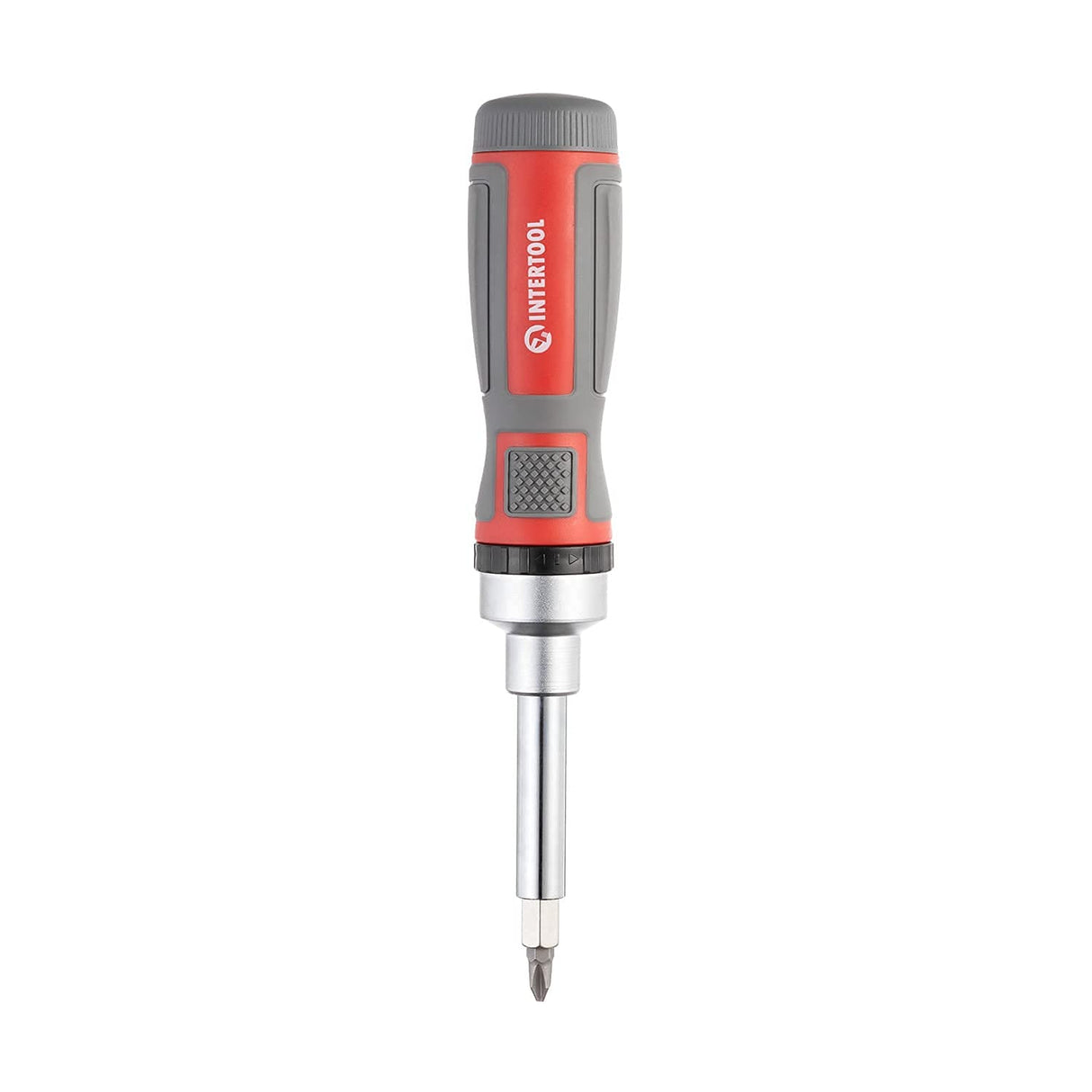 INTERTOOL 19-in-1 Ratcheting Screwdriver Set, Multi-Bit, High Strength Chrome Vanadium Steel, 8 Double-Ended Bits VT08-3376 INTERTOOL