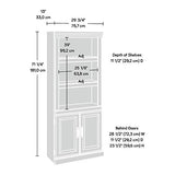 Sauder Heritage Hill Library with Doors/Book shelf, L: 29.80" x W: 12.99" x H: 71.26", Classic Cherry finish Sauder