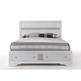 Acme Naima Queen Wooden Storage Bed in White ACME Furniture
