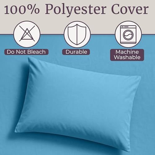 Brushed Microfiber Twin Sheets - 3-Piece Sheet Set with Pillowcase, Flat, and Fitted Sheets - Wrinkle and Fade-Resistant Bedding by Lavish Home (Blue) Lavish Home