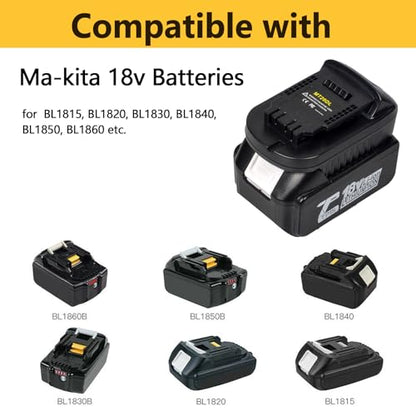 Echoyee MT20DL Battery Adapter, Compatible with Makita 18v Lithium Battery, Convert to Dewalt 18v-20v Lithium Batteries, Work Compatible with Dewalt 18v-20v Cordless Power Tools - WoodArtSupply