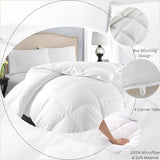 Mattress-Homes Comforter Duvet Insert Quilted Comforters 1 Piece Twin XL 100% Soft Comfy Microfiber Down Alternative Extra Long Twin Comforter Lightweight for Bedding White Solid All Season Mattress-Homes