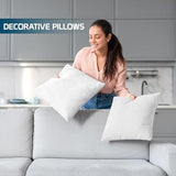 Utopia Bedding Throw Pillows (Set of 4, White) – 18 x 18 Inches Down Alternative Pillows for Bed, Sofa, and Couch - Fluffy Decorative Stuffer Pillow for Indoors & Outdoors Utopia Bedding