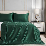 Homiest 60"x80" Duvet Cover for Weighted Blanket, Dark Green Satin, Silky & Removable Zippered Duvet Cover, Full/Queen Size, 1 Count Homiest