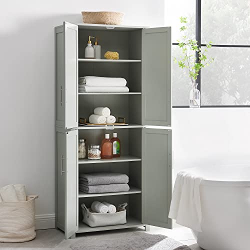 Crosley Furniture Savannah Tall Pantry, Gray - WoodArtSupply