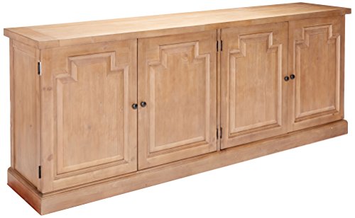 Donny Osmond Home Florence Server with Raised Panels and Nested Drawers, Rustic Smoke Donny Osmond Home