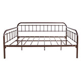 HOMERECOMMEND Metal Daybed Frame Twin Metal Slats Platform Base Box Spring Replacement Bed Sofa for Living Room Guest Room (Twin, Dark Copper) HOMERECOMMEND