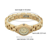 BEWELL W123A Handmade Natural Maple Wristwatch Analogue Display Lightweight Small Thin Case Wooden Watch for Women(Beige) BEWELL