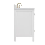 ARIEL Cambridge 72" White Double Vanity, 1.5" Edge Carrara White Quartz Countertop & Splash, Rectangular Sinks, 4 Soft Closing Doors, 6 Full Extension Dovetail Drawers, Brushed Nickel ARIEL