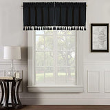 Royal Hotel Bedding Velvet Straight Valance, 1 Single Valance, Top Rod Pocket Heavyweight Velvet, Black, 52 inches Wide by 19 inches Long (Single) Royal Hotel Bedding