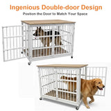 Boldbone 48 inch Dog Crate Furniture, Heavy Duty Dog Kennel Indoor for Large Dogs, Escape-Proof and Chew-Proof Wooden Dog Cage for high Anxiety Dog, Decorate House as TV Stand, End Table BOLDBONE