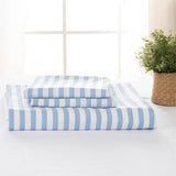 ROSE&RISY Blue Queen Duvet Cover Set, 3 Pieces Soft Bedding Queen Set, Breathable and Cooling,Includes 1 Duvet Cover, 2 Pillow Cases (Blue Stripe, Queen) ROSE&RISY