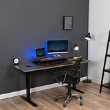 VIVO 32 inch Desk Converter, K Series, Height Adjustable Sit to Stand Riser, Dual Monitor and Laptop Workstation with Wide Keyboard Tray, Vintage Brown Top, Black Frame, DESK-V000KN VIVO