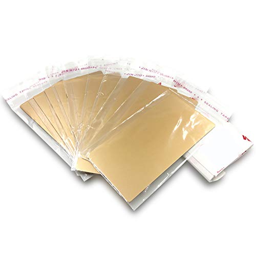 Ebamaz Anodized Aluminium Laser Engraved Mount Metal Plate Etching Sheets 100X50mm Round Corner with Adhesive(Golden,Blank,10PCS) ebamaz