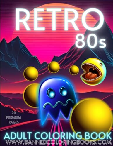 RETRO 80s Adult Coloring Book