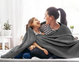 Utopia Bedding Smoke Gray 100% Cotton Blanket [Queen Size - 90x90 Inch] 350GSM Lightweight, Soft and Breathable Thermal Blanket for All Seasons Utopia Bedding