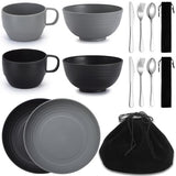 Berglander Camping Mess Kits for 2 Person, Silverware Set Spoons Forks Knives, Camping Essentials Gear, Accessories for Travel, Picnic, Outdoor, Easy to Carry and Clean Berglander