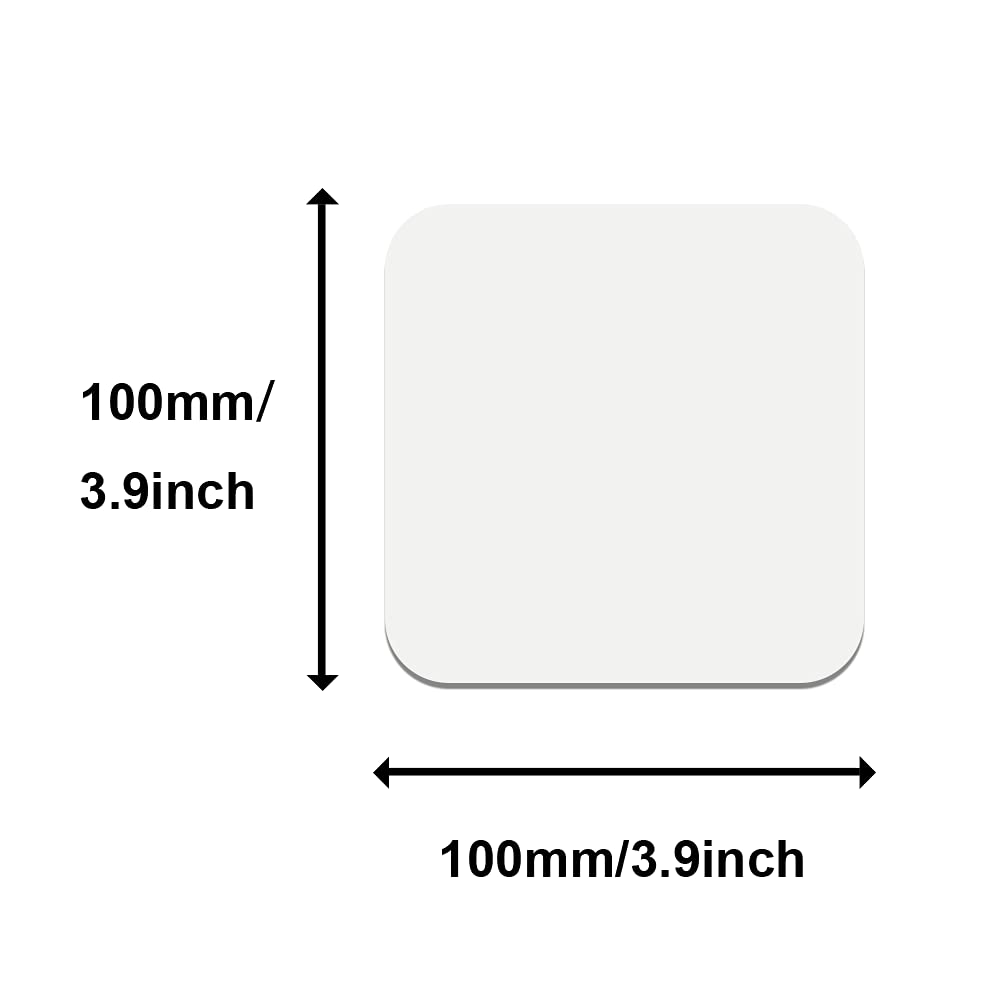 MR.R 10 Pieces Sublimation Blanks Square Cup MDF Coasters, Raw Wood Back Hardboard Sublimation Coasters Blanks,Absorbent Heat Transfer Cup Coasters for Drinks, Party Supplies Coasters and DIY Craft MR.R