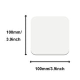 MR.R 10 Pieces Sublimation Blanks Square Cup MDF Coasters, Raw Wood Back Hardboard Sublimation Coasters Blanks,Absorbent Heat Transfer Cup Coasters for Drinks, Party Supplies Coasters and DIY Craft MR.R