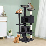 BestPet 54in Cat Tree Tower for Indoor Cats,Multi-Level Furniture Activity Center with Scratching Posts Stand House Condo Funny Toys Kittens Pet Play House,Dark Gray BestPet