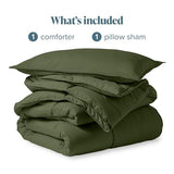 Bare Home Comforter Set - Ultra-Soft - Goose Down Alternative - Premium 1800 Series - All Season Warmth (Twin/Twin XL, Cypress Green) Bare Home