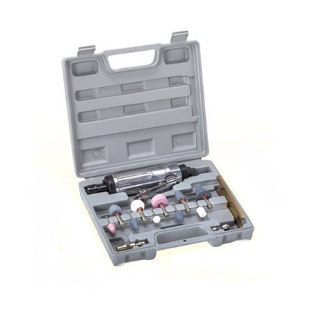 15 PC Air Die Grinder KIT 1/4" 1/8" Rotary Air Compressor Tool Kit Set EDMBG