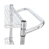 Seville Classics UltraDurable NSF Commercial Heavy Duty Metal Rolling Utility Cart, w/ Steel Shelves, Handle Bar for Restaurant, Garage, Warehouse, Kitchen, Office, Top Shelf (36"W x 18"D) Seville Classics