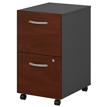 Bush Business Furniture Series C 2 Drawer Mobile File Cabinet, Hansen Cherry - WoodArtSupply