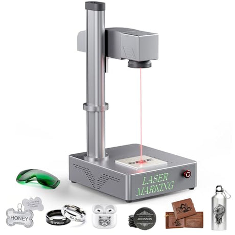 Mr.Carve S4-20W Fiber Laser Marking Machine for Metals&Jewelry&Plastics,Fiber laser engraver with Lightburn compatibility MR. CARVE
