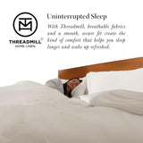 Threadmill White Duvet Cover Queen Size Bedding Set, Breathable Comforter Cover, Soft 3-Pc Cotton Queen Duvet Cover Set with 2 Pillow Shams, Strong Button Closure & Corner Ties, Fits Full Duvet Threadmill