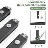 VIWAT 6x7.5 FT Greenhouse for Outdoors, Polycarbonate Greenhouse with Quick Setup Structure and Roof Vent, Aluminum Large Walk-in Greenhouse for Outside Garden Backyard, Black VIWAT