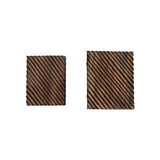 Creative Co-Op Hand-Carved Mango Wood Nesting Boxes with Burnt Finish, Grey, Set of 2 Creative Co-Op
