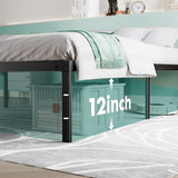 Sweetcrispy Twin Bed Frame - Heavy Duty Metal Platform Bed Frames Twin Size with Storage Space Under Frame, No Box Spring Needed, 14 Inches, Sturdy Steel Slat Support Sweetcrispy