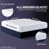 Waterproof Mattress Protector and Pillow Cases, King Size, Includes +2 Zippered Pillow Protectors and 1 Mattress Cover Set, Fitted Sheet Style Deep Pockets with All Around Elastic Utopia Bedding