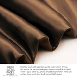 Whale Flotilla 3-Piece Reversible Silky Soft King Size Comforter Bedding Set, Luxurious Satin Comforters Oversized with 2 Satin Pillowcases, Lightweight Duvet for All Seasons, Brown Whale Flotilla