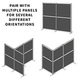 VIVO L-Shape Modular Corner Wall System, 3 Panels, Modern Professional Office Cubicle Dividers, Freestanding Privacy Screen, 66 inches High, Dark Gray, PP-MWS63D-L VIVO