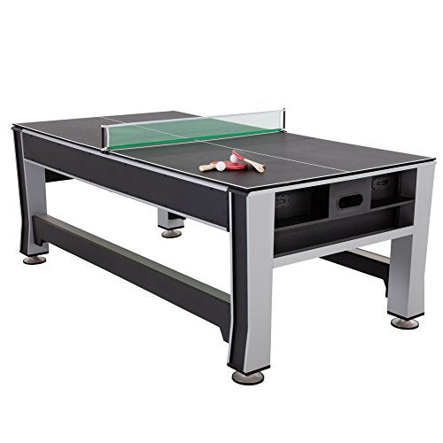 Triumph 3-in-1 7' Rotating Swivel Multigame Table - Air Hockey, Billiards/Pool, and Table Tennis - All Accessories Included Triumph Sports