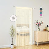 Beaded String Curtains for Doorways Boho Bedroom Decor Hanging Door Wall Beads Closet Window Curtain Room Divider Privacy Decorative (Champagne, 39" W x 79" L) JINYONGXIN