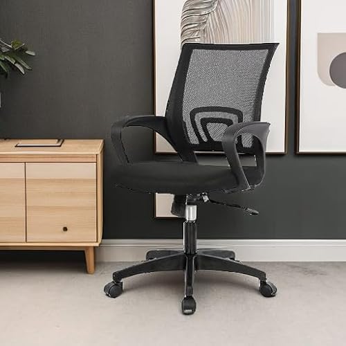 PayLessHere Home Office Chair Desk Computer Chair Adjustable Ergonomic Lumbar Support Armrest Executive with High Density Mesh 360 Degree Swivel Chair for Men Women Adults, Black PayLessHere