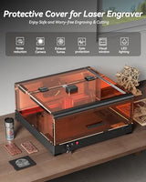 ATOMSTACK A24 PRO 24000mW (Basic), with Laser Engraver & B3 Enclosure & R1 V2 Laser Rotary Roller, 24000mW Output Power Laser Cutter, for Wood Metal Acrylic Craft ATOMSTACK