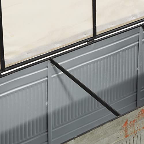 Deco 79 Metal Room Storage Bench Galvanized Entryway Bench with Cream Burlap Top, Bench 50" x 16" x 18", Gray Deco 79