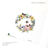 AWESOME PATTERN STUDIO Dragonfly EM080 - DIY Embroidery Kit Prime. Set of Threads, Needles, Stamped Cloth, Needle Threader, Embroidery Clippers and Printed Color Pattern Inside.