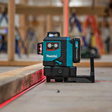 Makita SK700DNAJ 12V max CXT® Lithium-Ion Cordless Self-Leveling 360° 3-Plane Red Laser Kit (2.0Ah), Class II, 635 nm, <2 mW Makita